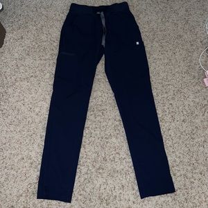 Figs Navy Yola Yoga Waistband Skinny Scrub Pants - XS